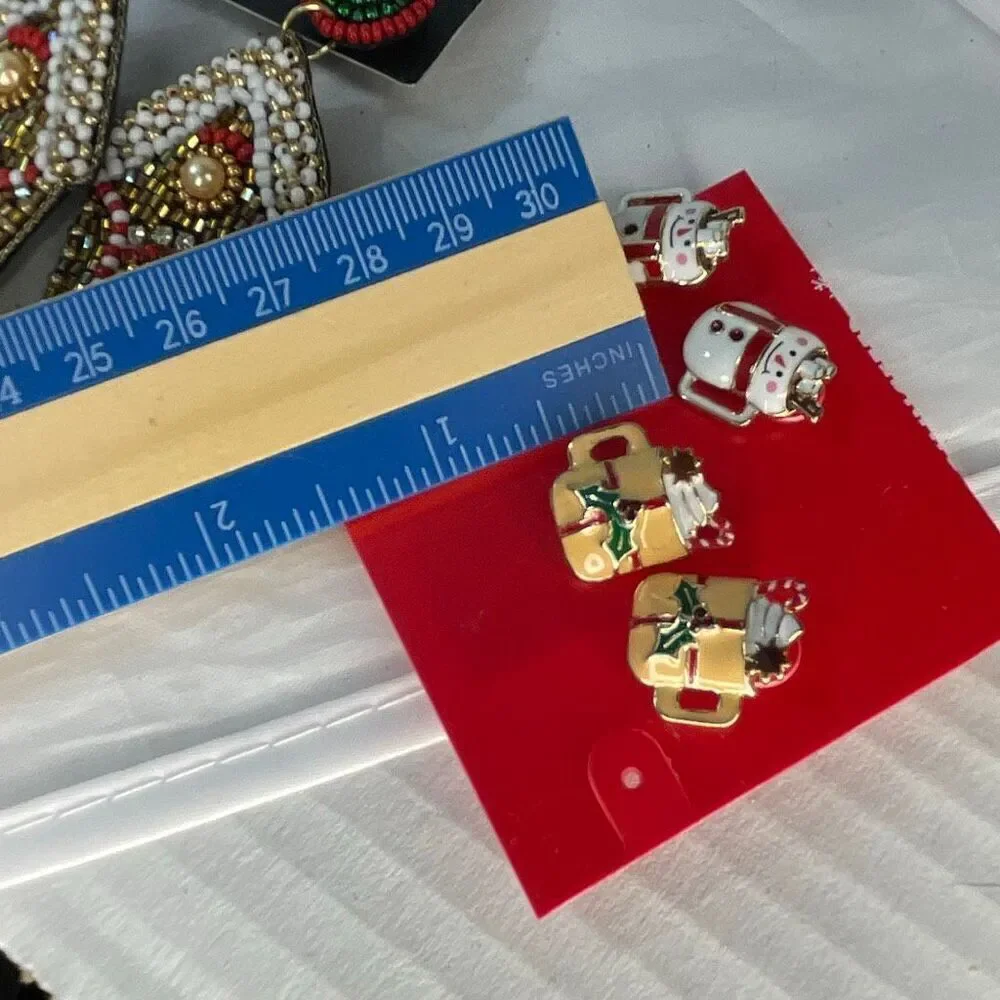 NWT Christmas Holiday pierced earrings lot